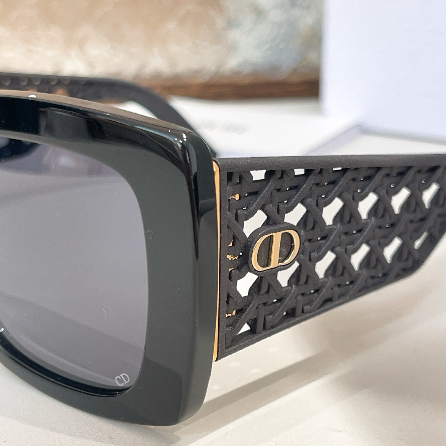 DIOR square frame glasses black/green orange/black purple/white black/leopard brown color Size 54口19-140 - 图片 4