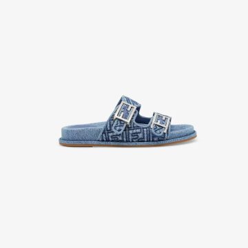 FENDI Blue denim slippers