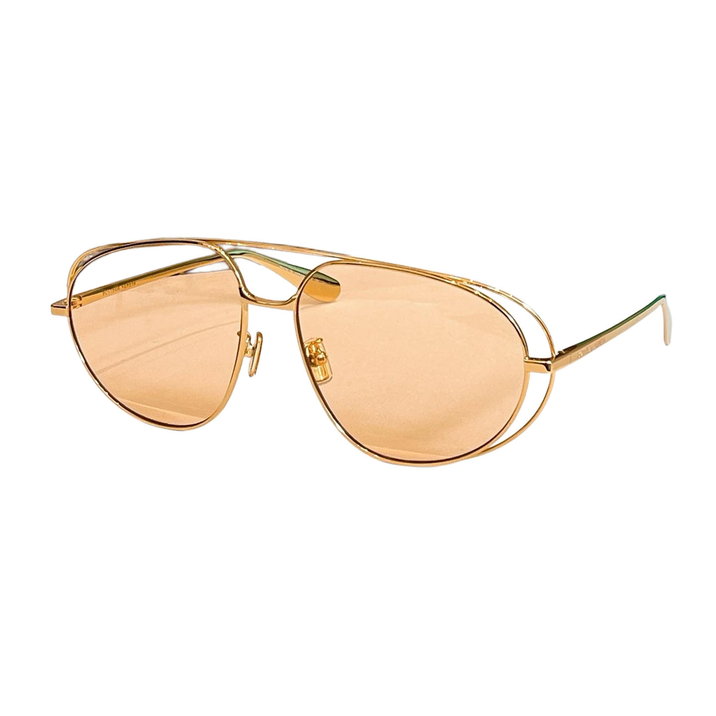 Bottega Veneta Pilot glasses blue/orange/apricot/brown/green/black gold/black silver/black color Size 132口1-120 - 图片 3