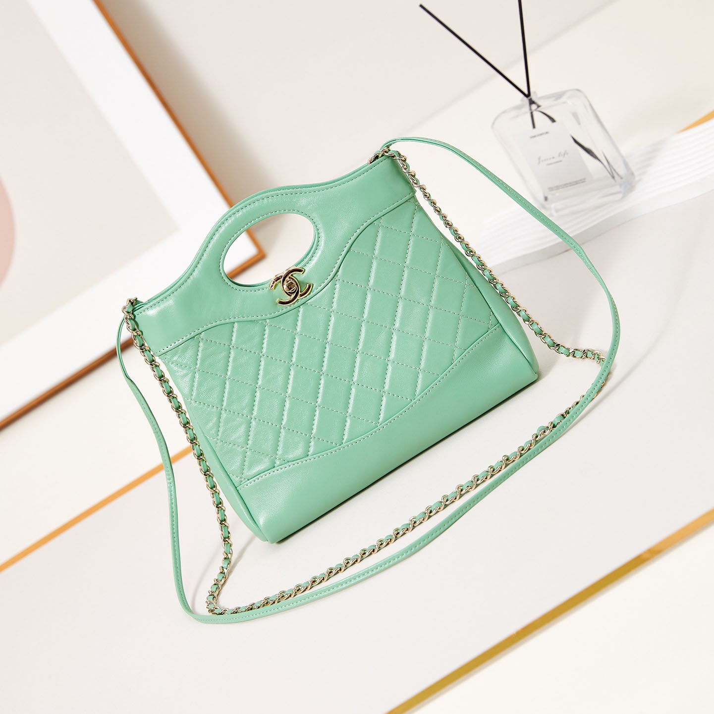 Chanel Oil Wax Leather Green Crossbody Bags - 图片 3