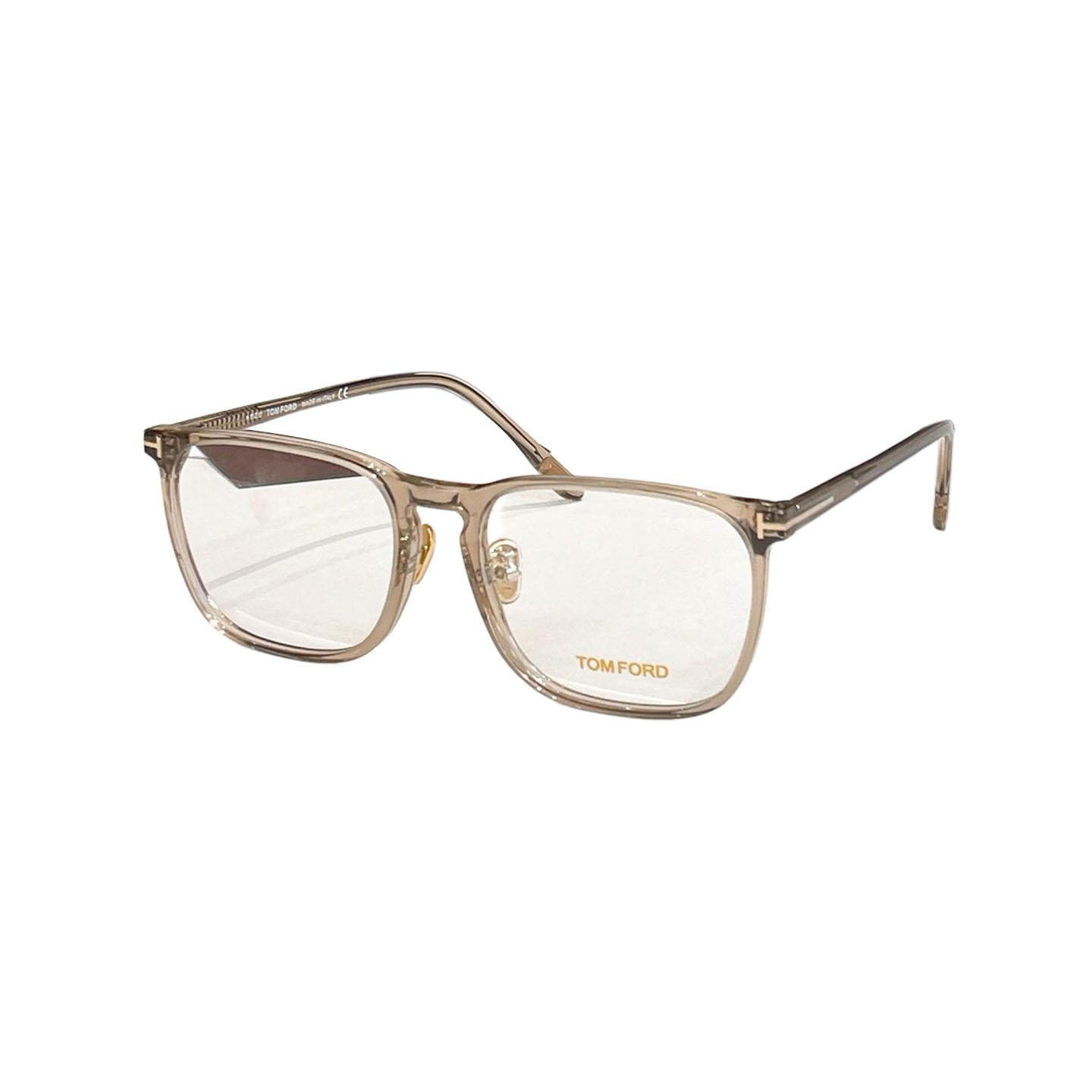 Tom Ford square frame glasses black gold/leopard/tawny/grey/blue/green color transparent lens Size 57口19-145 - 图片 4
