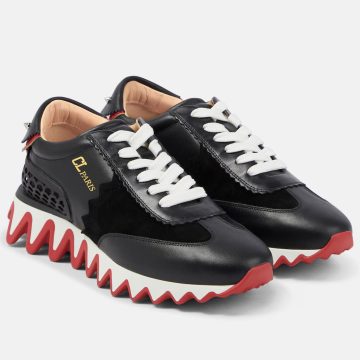 Christian Louboutin Black with red sneakers