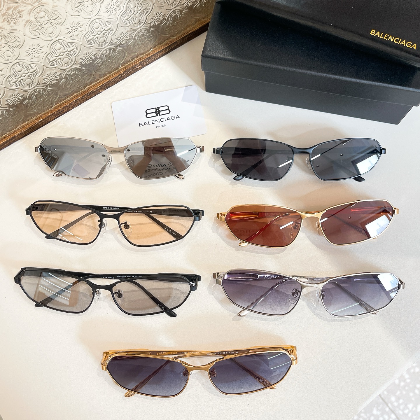 Balenciaga glasses grey black/tawny black/black/rust/silver/purple silver/purple gold color Size 66口17-135 - 图片 8