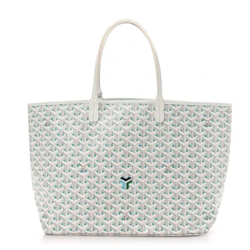Goyard Saint Louis Claire Voie PM White Opaline Goyardine Canvas