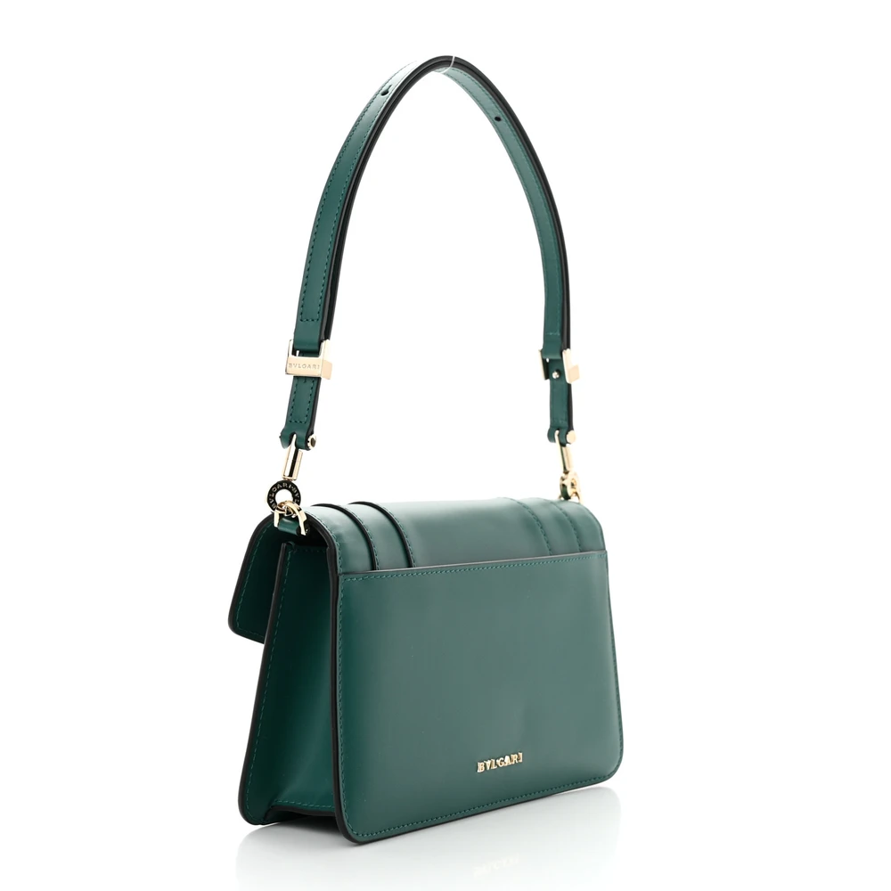Bvlgari Small Serpenti Forever East West Shoulder Bag Mint Green Calfskin Leather Gold Hardware - 图片 3