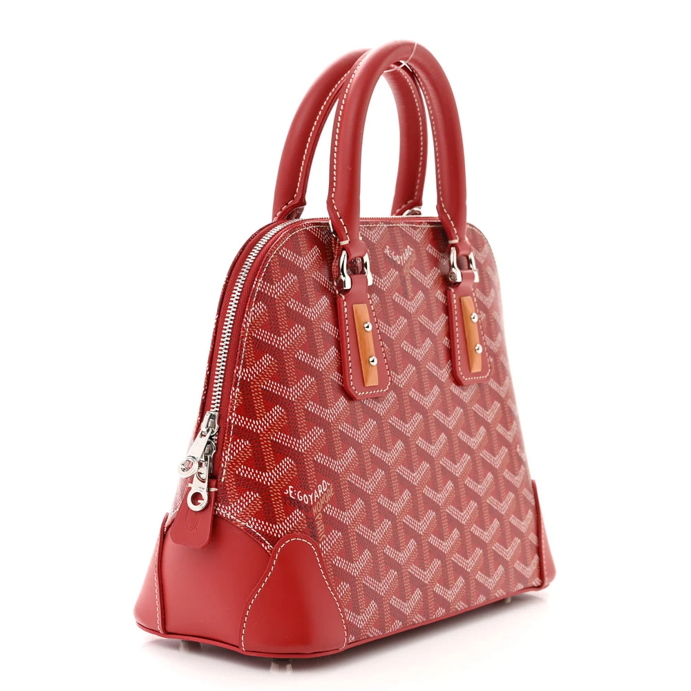 Goyard Mini Vendome Bag Red Goyardine Canvas Silver Hardware - 图片 3