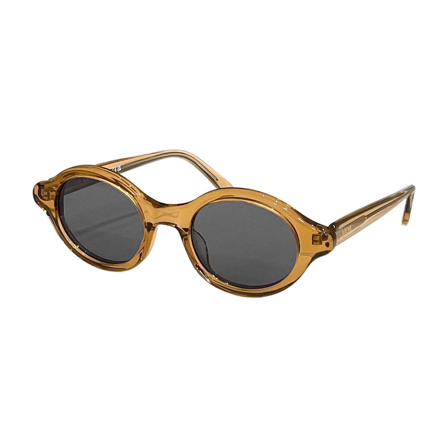 Loewe round frame glasses leopard brown/leopard green/tawny brown/tawny black/black orange color Size 48口21-145 - 图片 4