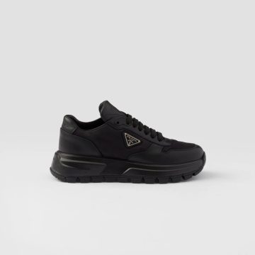 PRADA Black leather sneakers