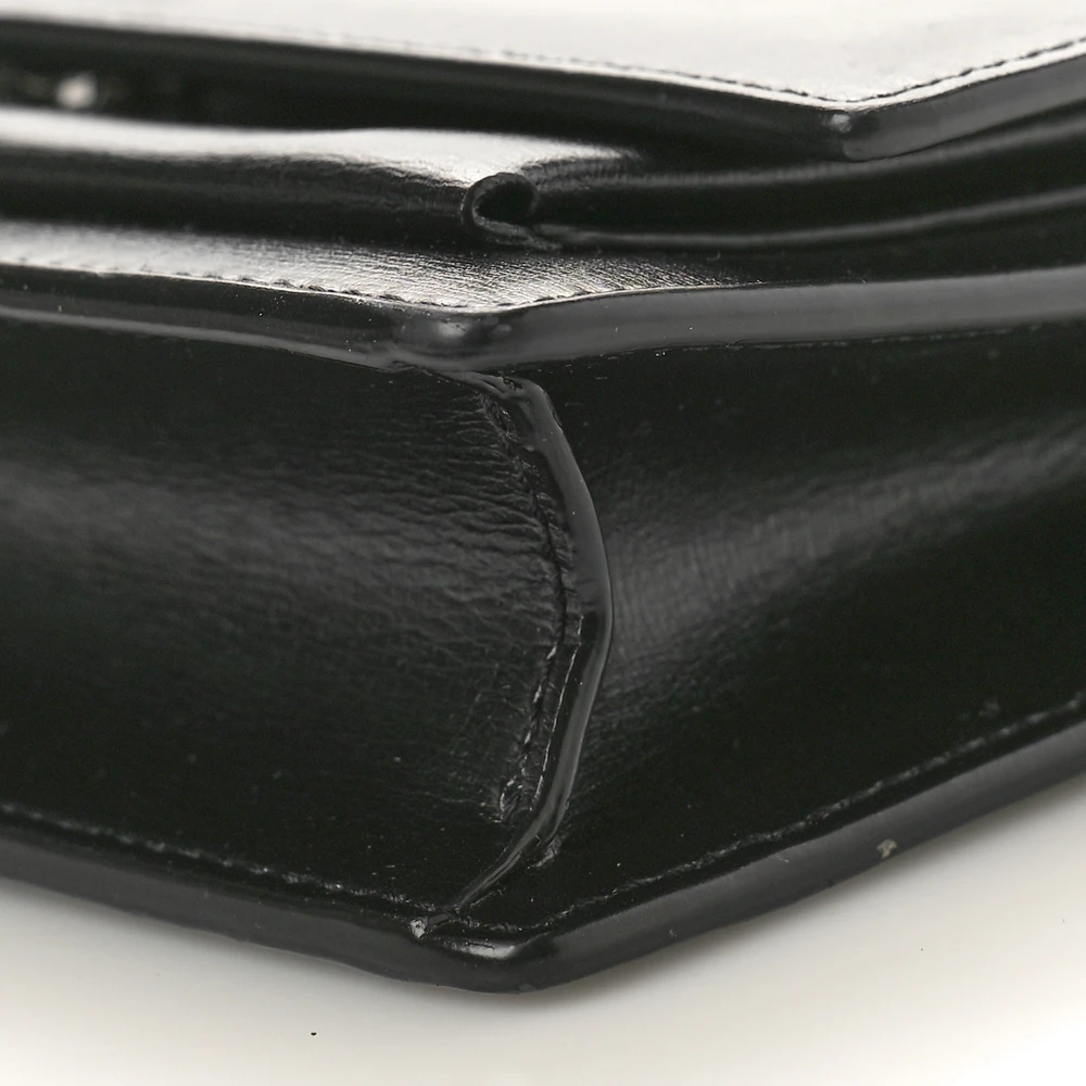 Saint Laurent Small Sunset Chain Wallet Black Monogram Calfskin Leather Black Hardware - 图片 5