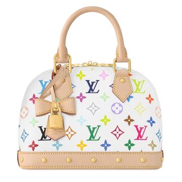 LOUIS VUITTON x Takashi Murakami NANO SPEEDY adjustable shoulder strap white tri-color