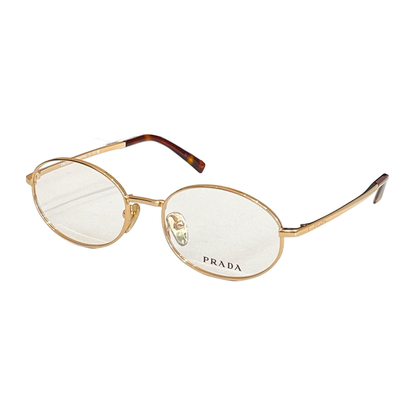 Prada Oval frame glasses silver/silver black/gold black/leopard color transparent lens Size 53口19-135 - 图片 6