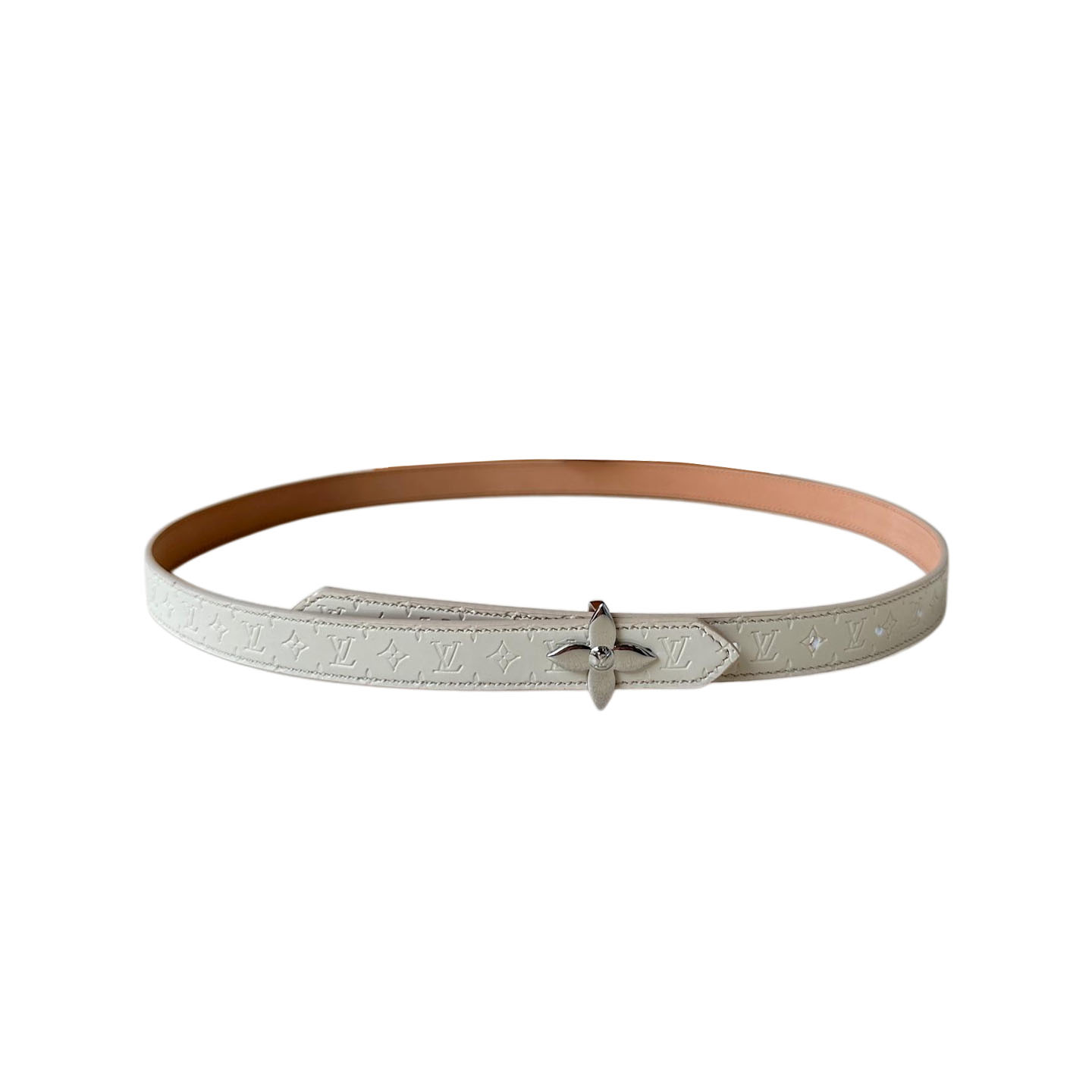 Louis Vuitton Women's Flowergram Reversible Belt In Black/White/Blue Monogram Reverse Canvas With Gold/Silver Hardware 20mm - 图片 8