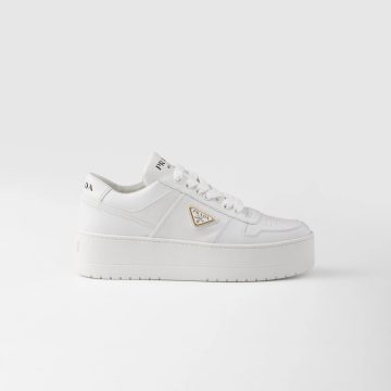PRADA white leather sneakers