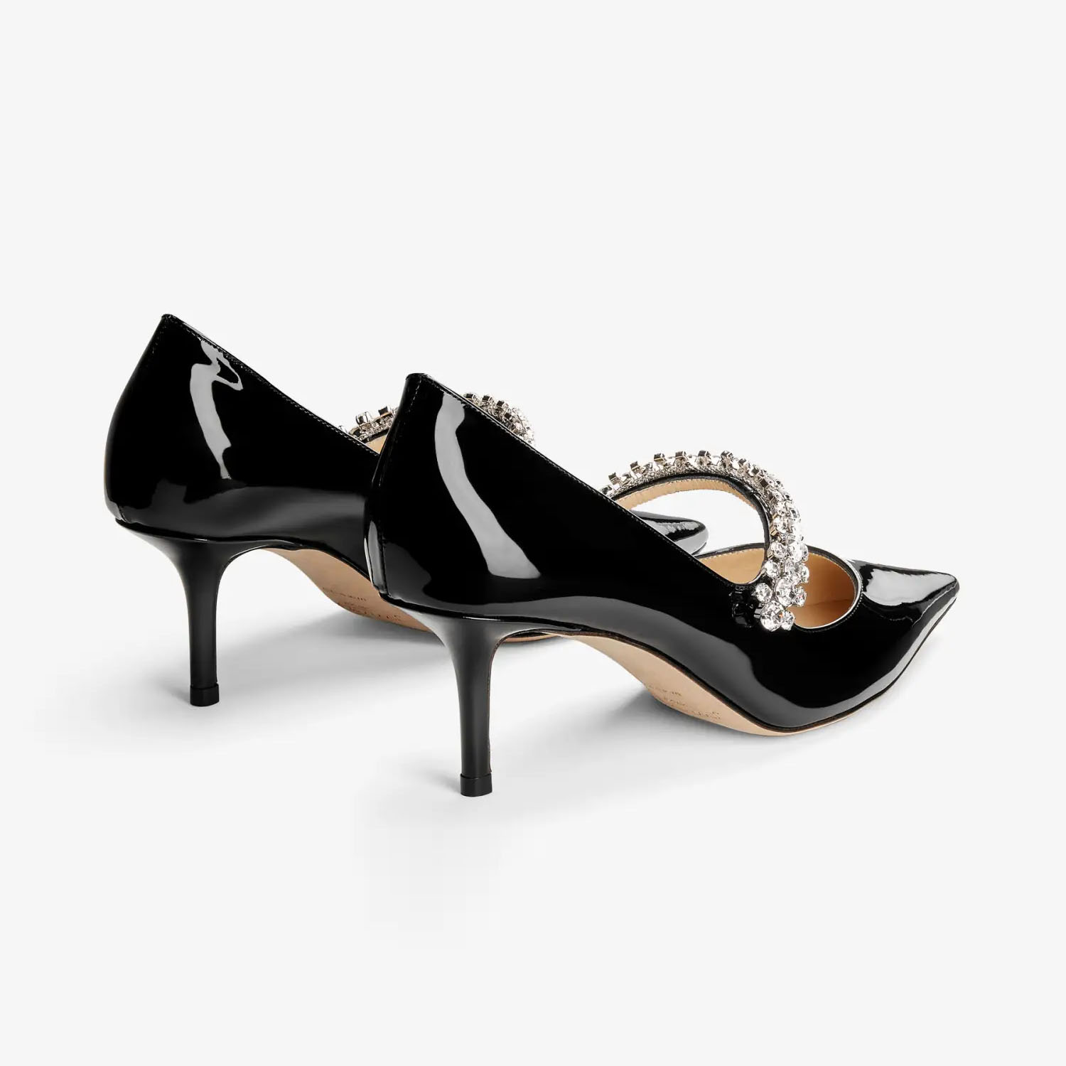 JIMMY CHOO Crystal decorated black patent leather heels - 图片 5