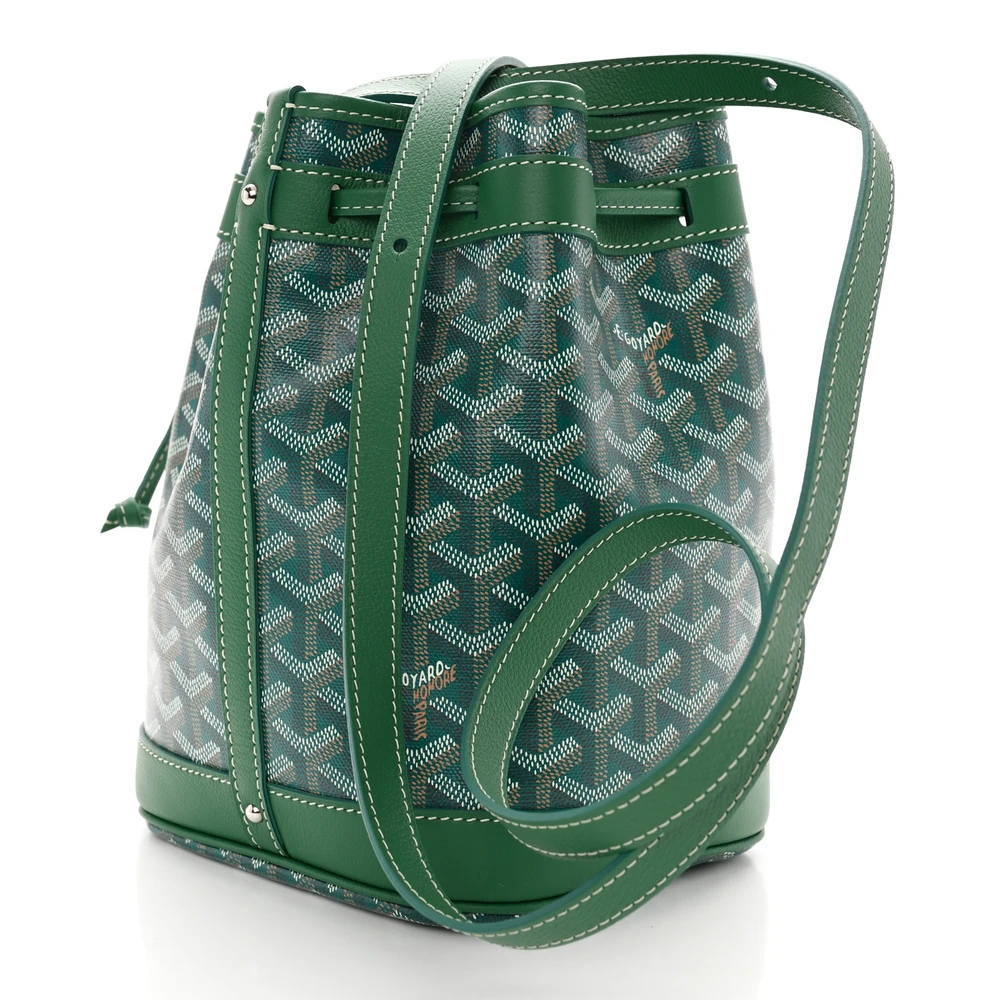 Goyard Petit Flot Bucket Bag PM Green Goyardine Canvas - 图片 3