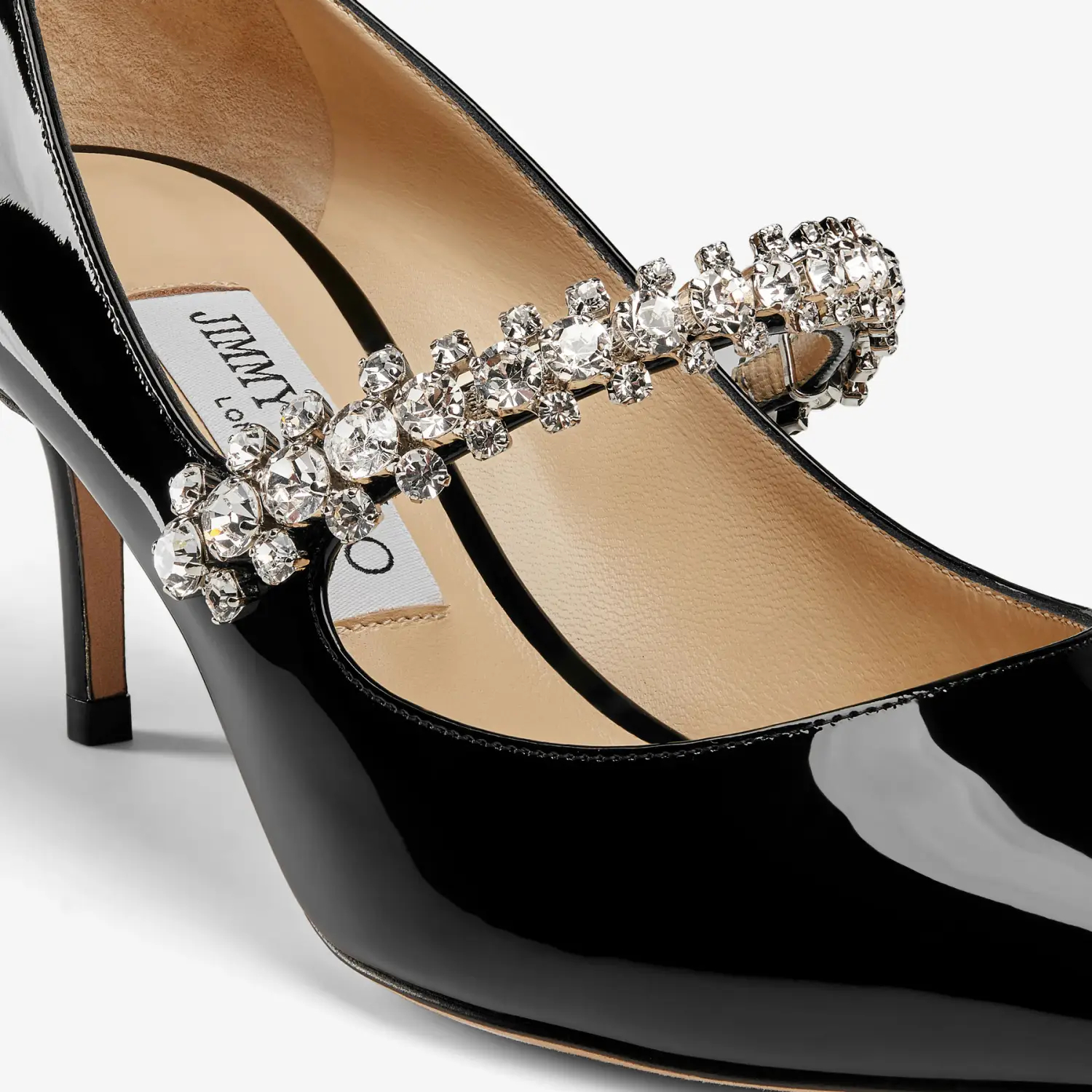 JIMMY CHOO Crystal decorated black patent leather heels - 图片 3