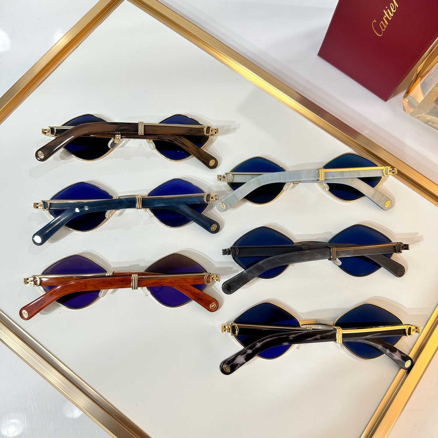 Cartier glasses black/black brown/blue/green/brown/black gold color Size 51-22-145 - 图片 8