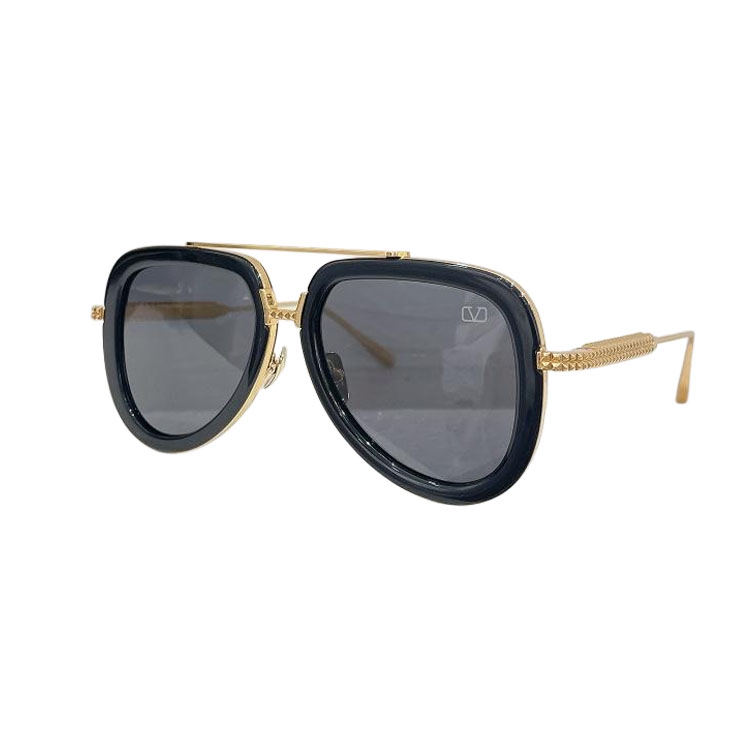 Valentino Pilot glasses leopard/white/black/black gold/purple silver/purple black color Size 53口18-143 - 图片 6