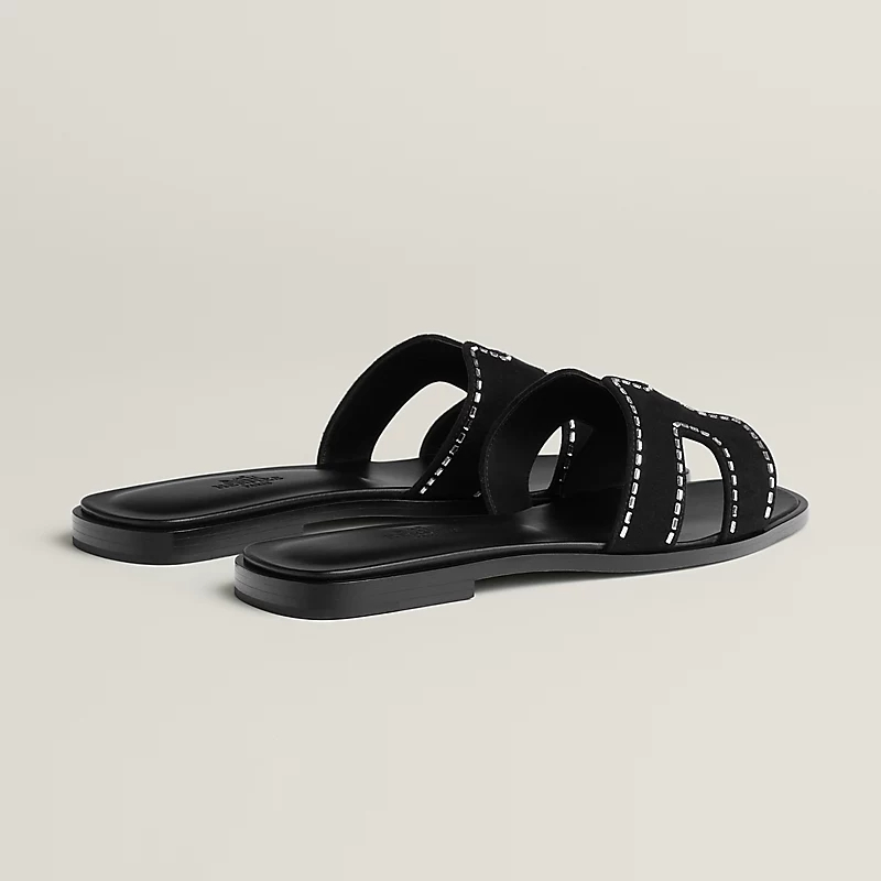 HERMES Oran Black Slippers - 图片 3