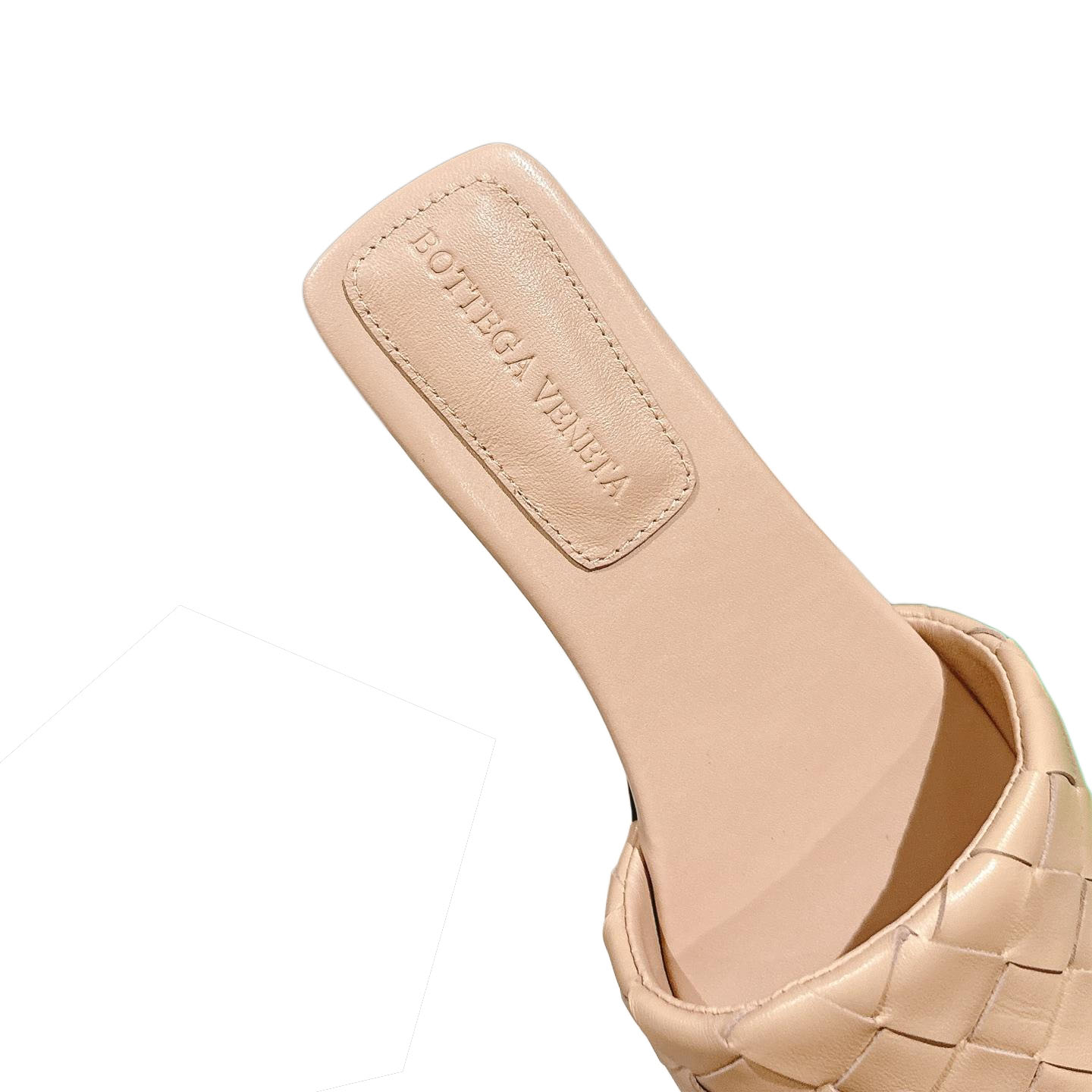 Bottega Veneta Parco Mule In Nude Intrecciato Leather Flat Mule Sandal - 图片 3