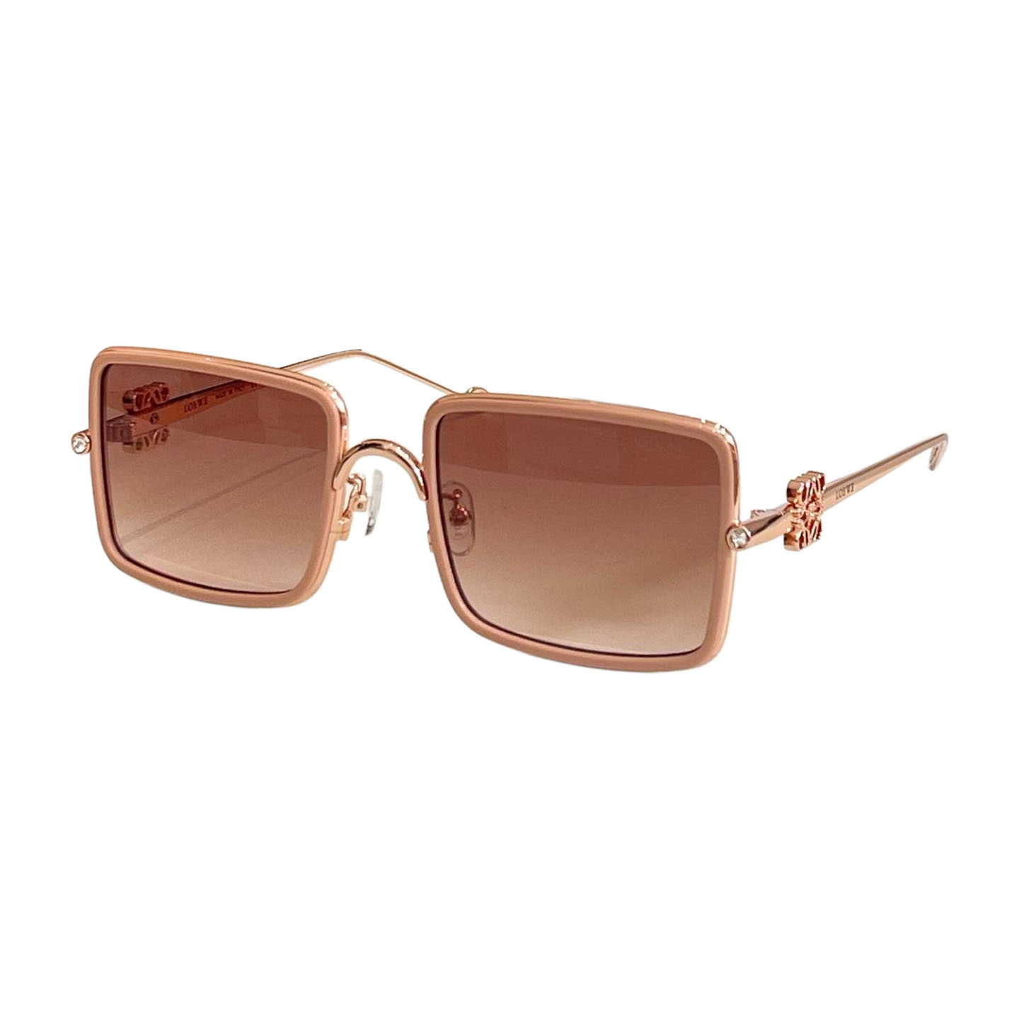 Loewe square frame glasses black gold/black/transparent black/pink/white/green/leopard/blue orange color Size 56口20-145 - 图片 4