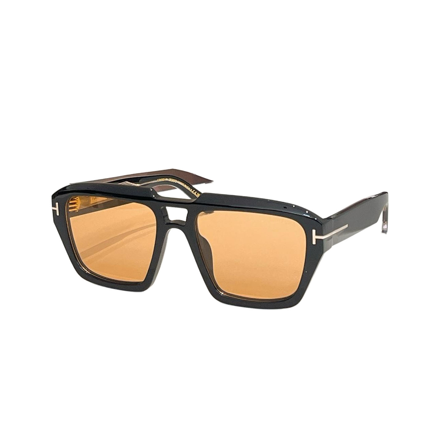 Tom Ford square frame glasses leopard apricot/leopard rust/yellow black/orange brown/tawny black/black/leopard blue/black brown color Size 56口19-140 - 图片 5