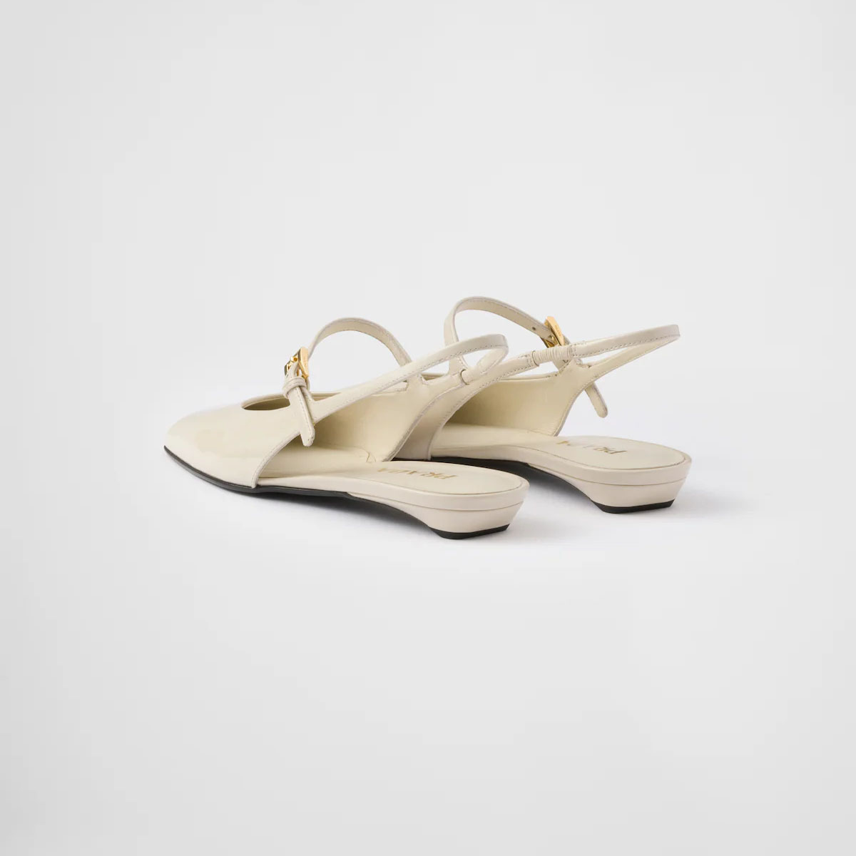 PRADA Patent paint leather Flat Shoes white Ballet Shoes - 图片 3