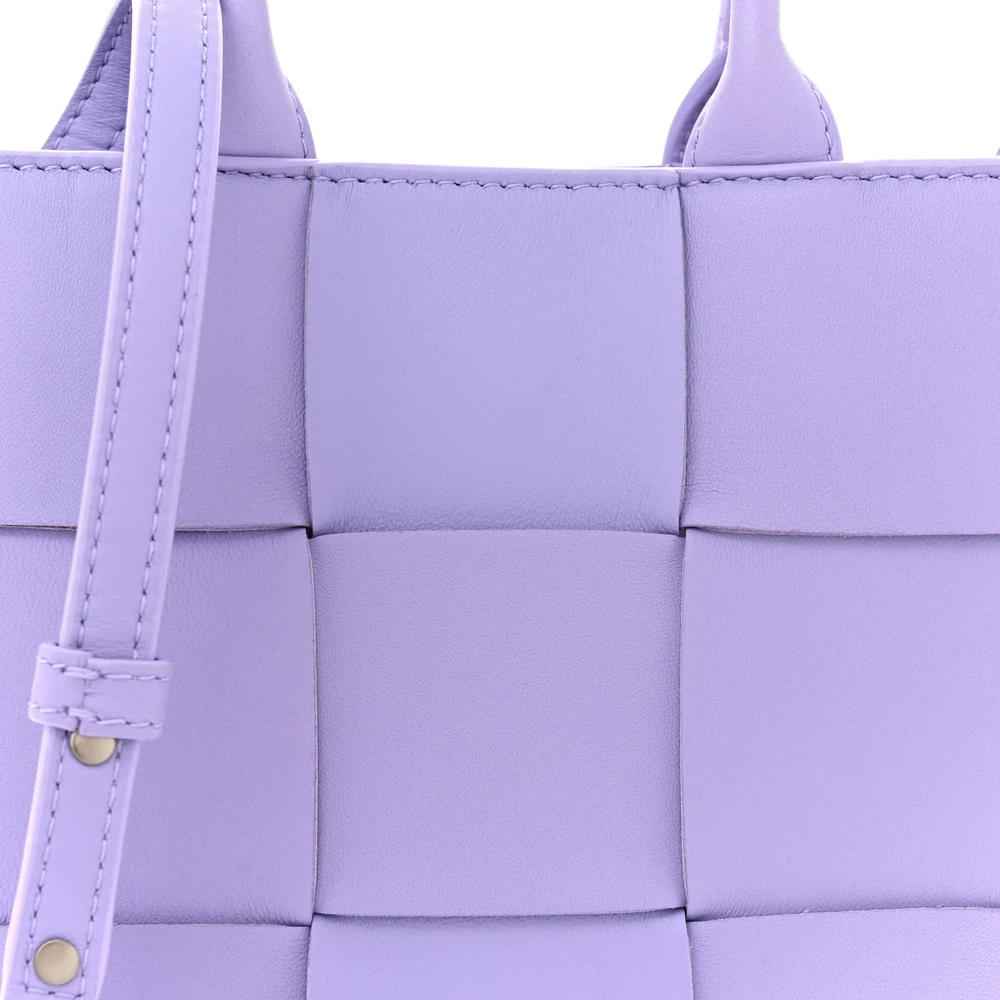 Bottega Veneta Maxi Intrecciato Mini North-South Cassette Tote Wisteria Lambskin Leather - 图片 8