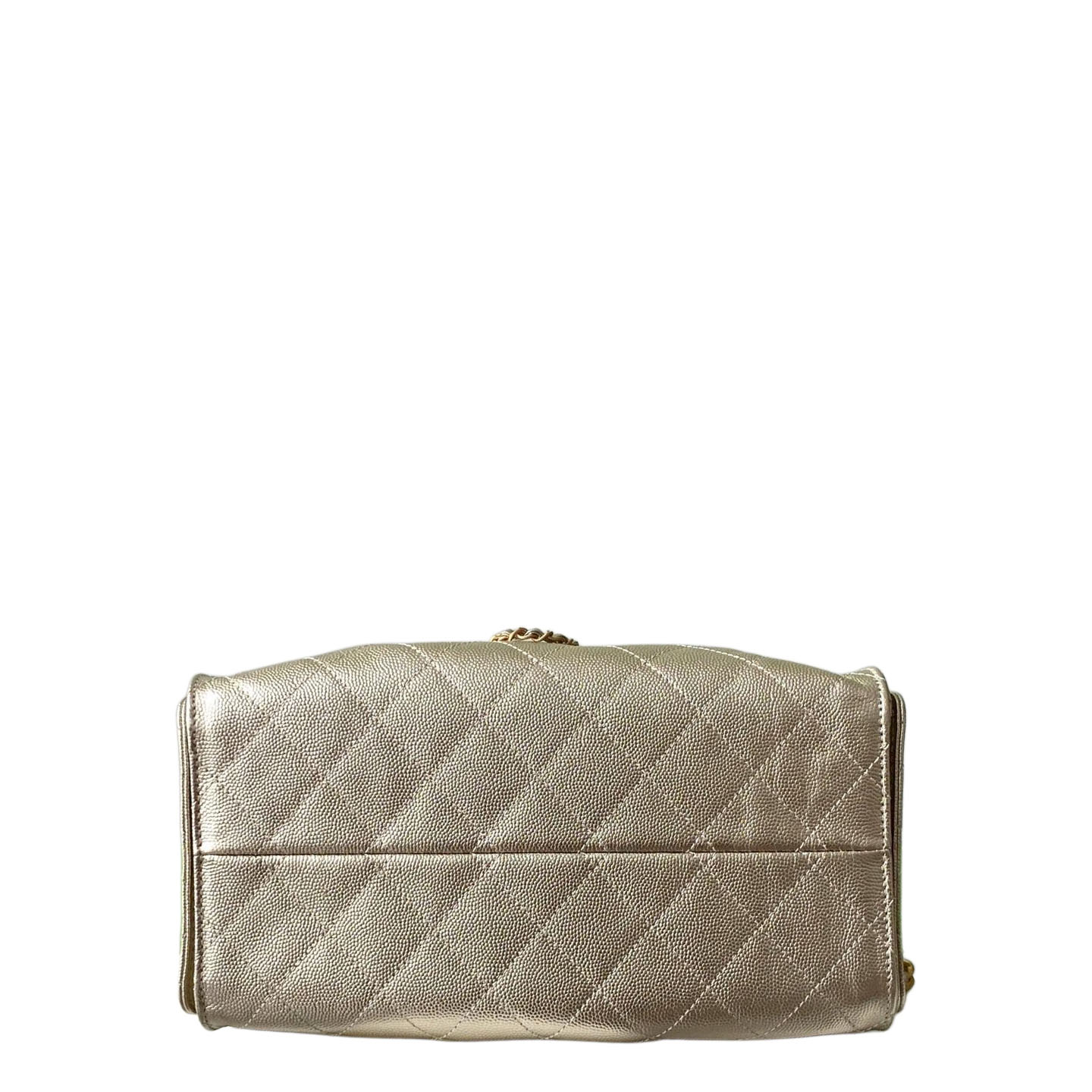 Chanel Gold Quilted Grained Leather Shoulder Bags - 图片 4