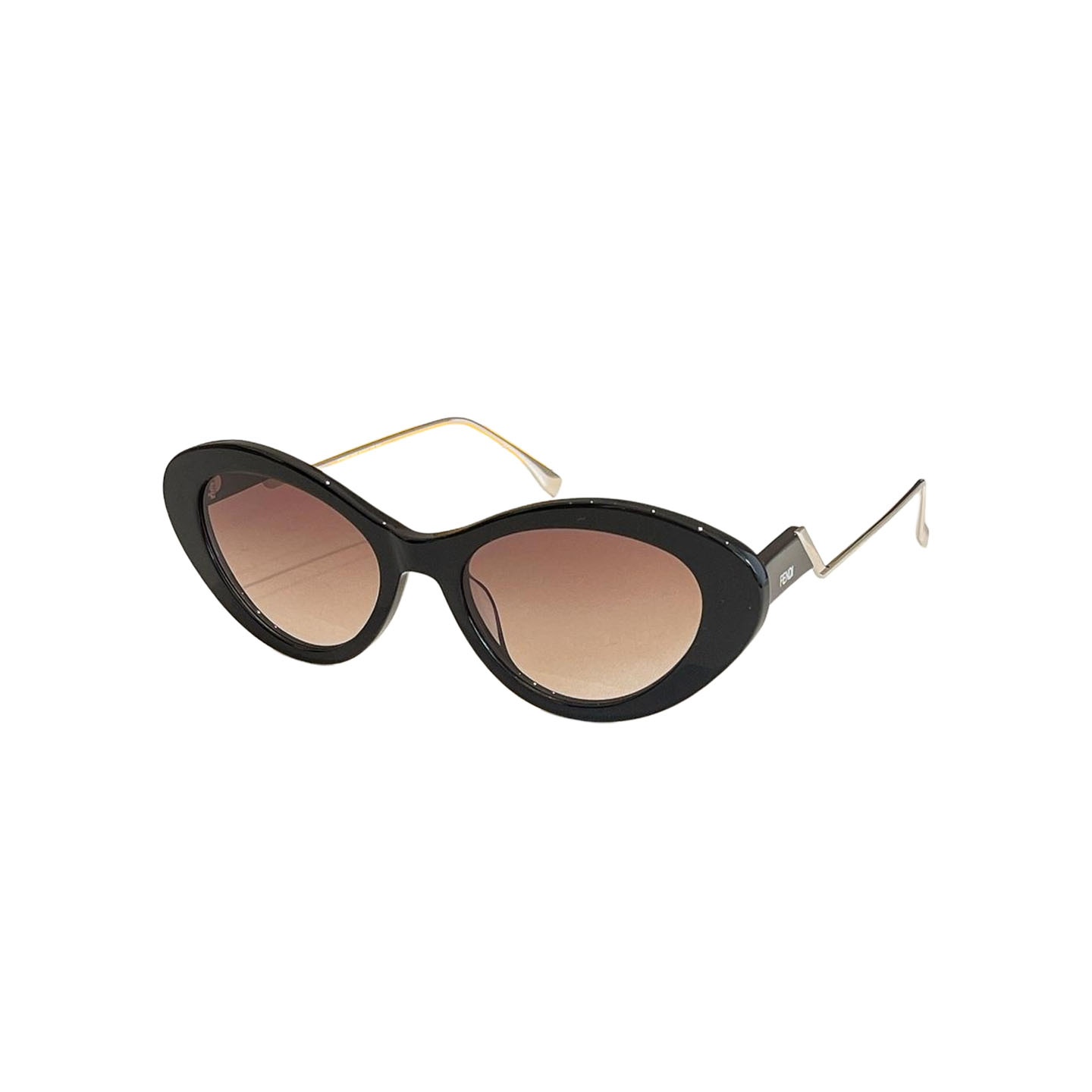 Fendi Cat Eye glasses black gold/black silver/brown rose gold/brown silver/black rose gold color Size 55口19-140 - 图片 5