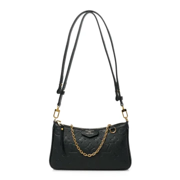 Louis Vuitton Easy Pouch on Strap PM Black Empreinte Leather Gold Hardware