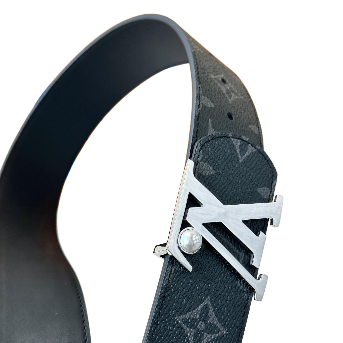 Louis Vuitton Men's Dimension Pearls Reversible Belt In Black/Brown Calfskin And Monogram/Damier Canvas With Gold/Silver Hardware 40mm - 图片 2
