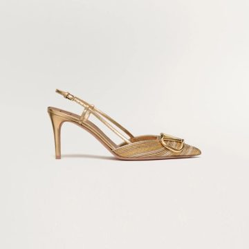 VALENTINO Metallic strappy heels (8cm high heel)