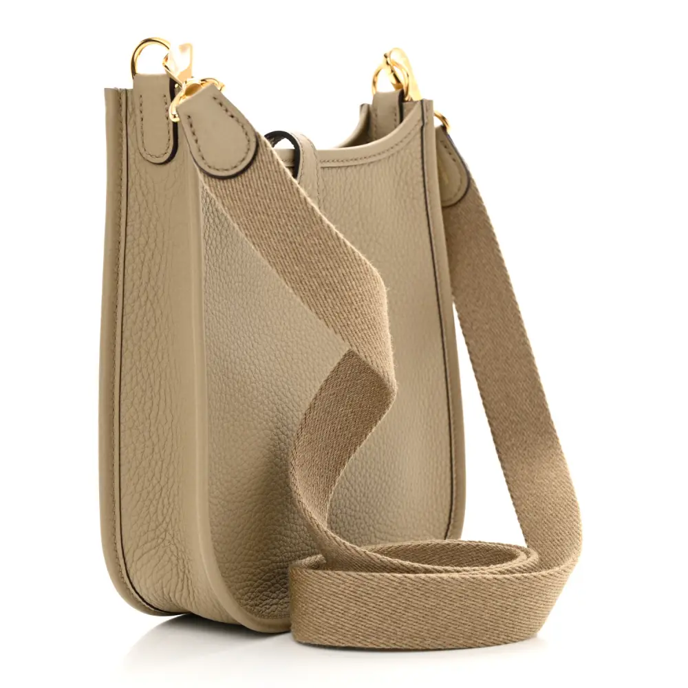 Hermès Amazone Evelyne TPM Beige Marfa Taurillon Clemence Leather Gold Hardware - 图片 3