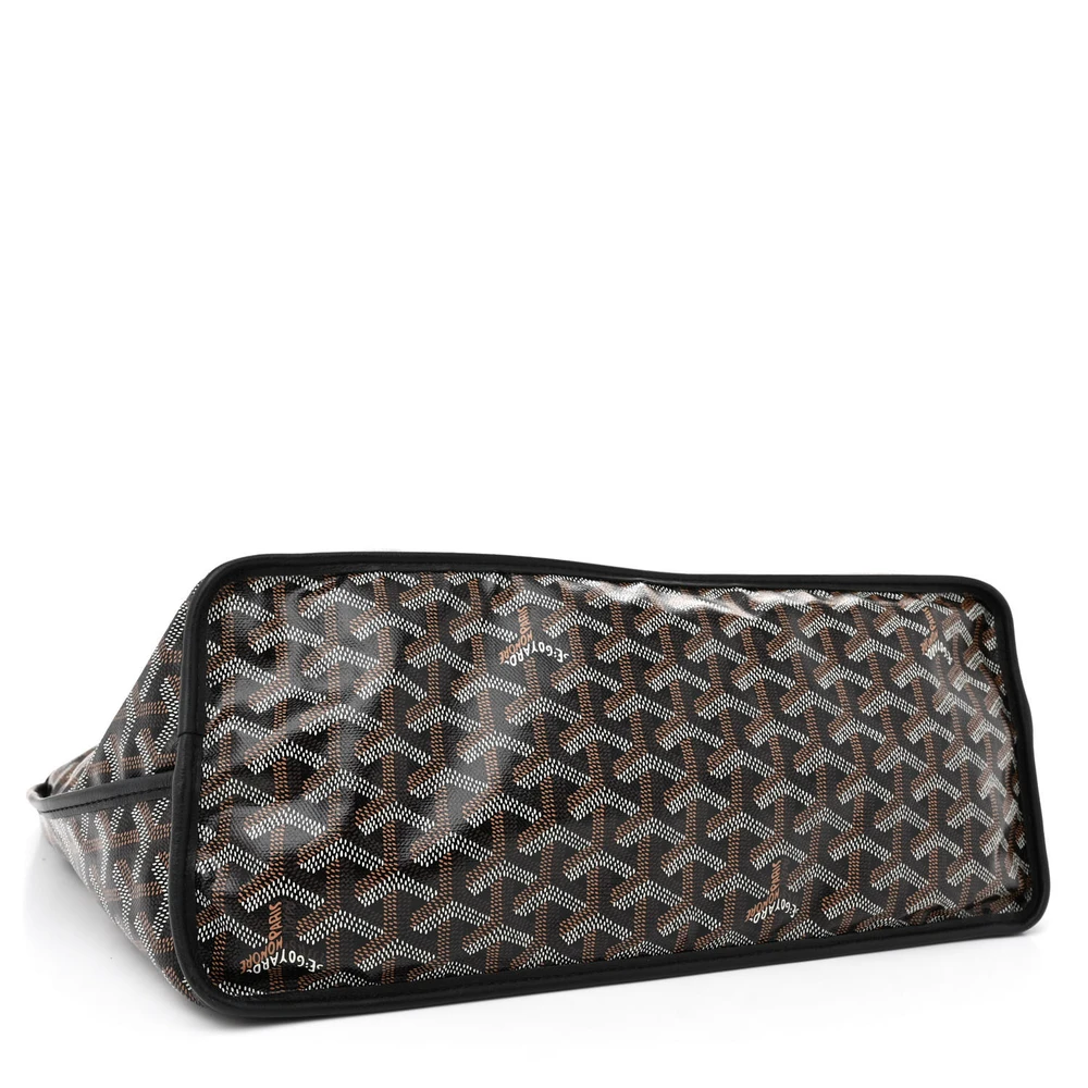 Goyard Reversible Anjou Tote PM Black Goyardine Canvas - 图片 5