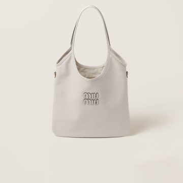 Miu Miu IVY Calfskin Leather Hobo white Tote Bags
