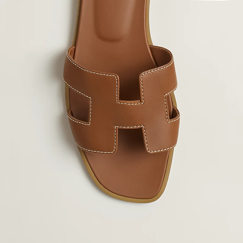 HERMES Oran Brown Slippers - 图片 3