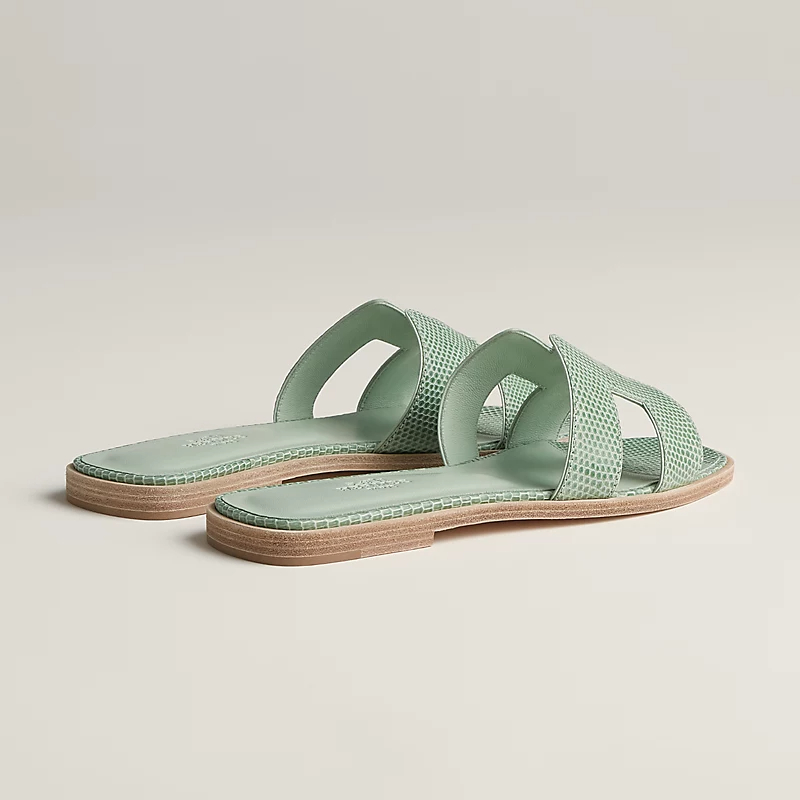 HERMES Oran Green Slippers - 图片 3