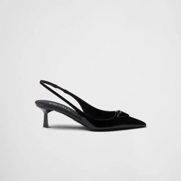 PRADA Patent paint leather Black High Heels Shoes