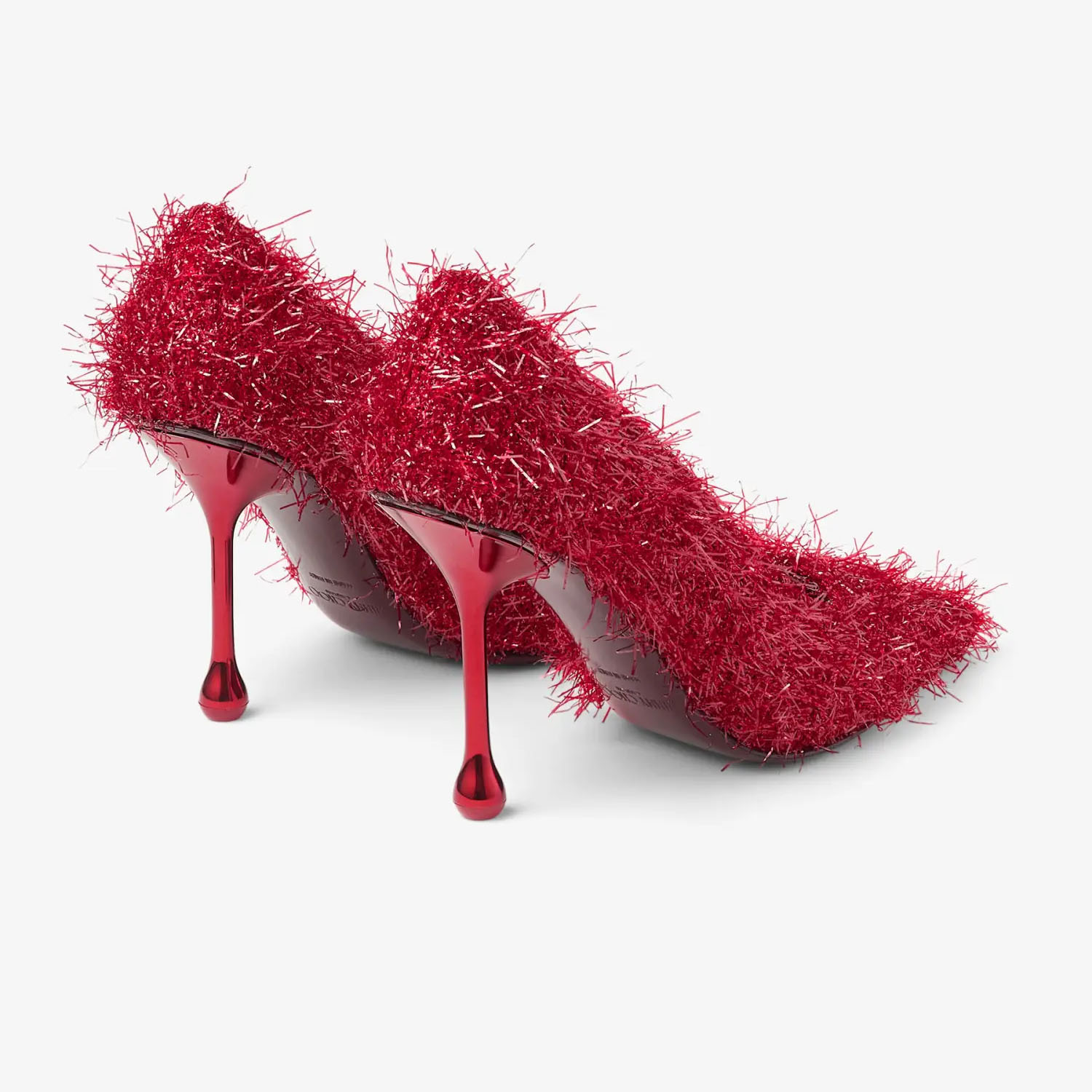 JIMMY CHOO Ruby red wire heels, pointy stiletto heels (9.5cm) - 图片 3