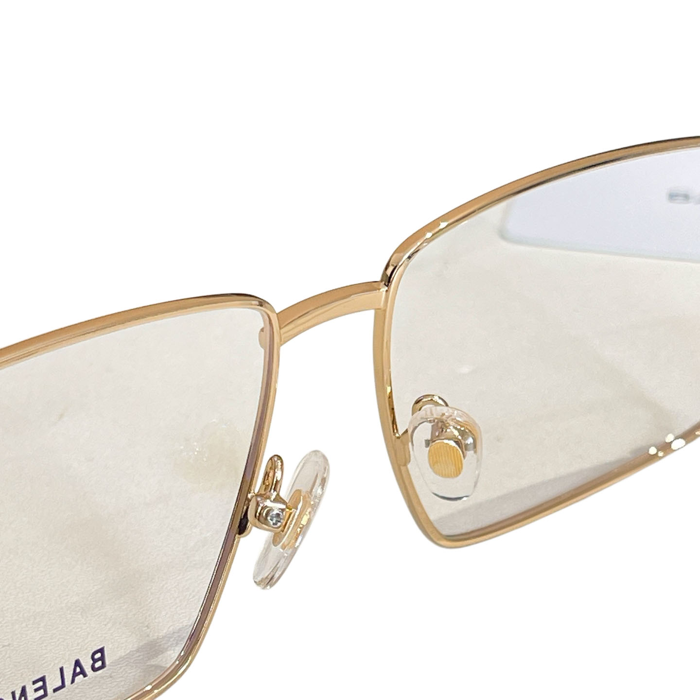 Balenciaga square frame glasses gold black/gold silver/gold leopard color transparent lens Size 59口16-145 - 图片 2