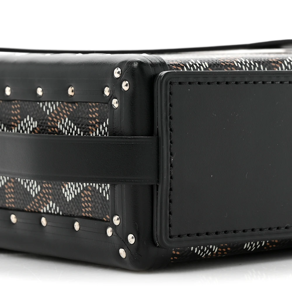 Goyard Mini Minaudiere Trunk Bag Black Goyardine Canvas - 图片 5