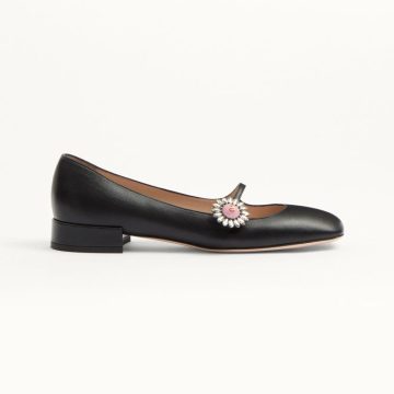 VALENTINO Sheepskin Mary Jane Ballet Flats (heel 2 cm high)
