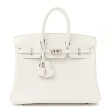 Hermès Birkin 25 New White Swift Leather Palladium Hardware