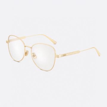 DIOR round frame glasses gold/silver color Size 54口18-145