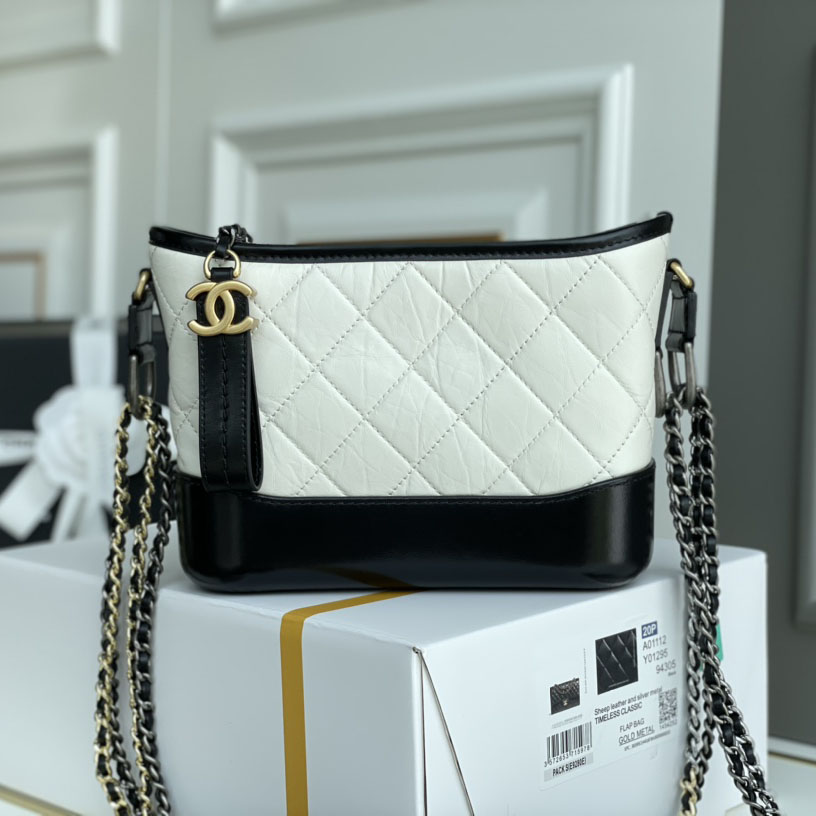 Chanel Bag Black With White Quilted Calfskin Leather Shoulder Bags Crossbody Bags - 图片 2