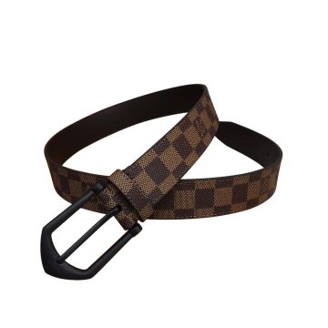 Louis Vuitton Men's Timeless Reversible Belt In Brown/Black Monogram And Damier Canvas With Black Hardware 35mm