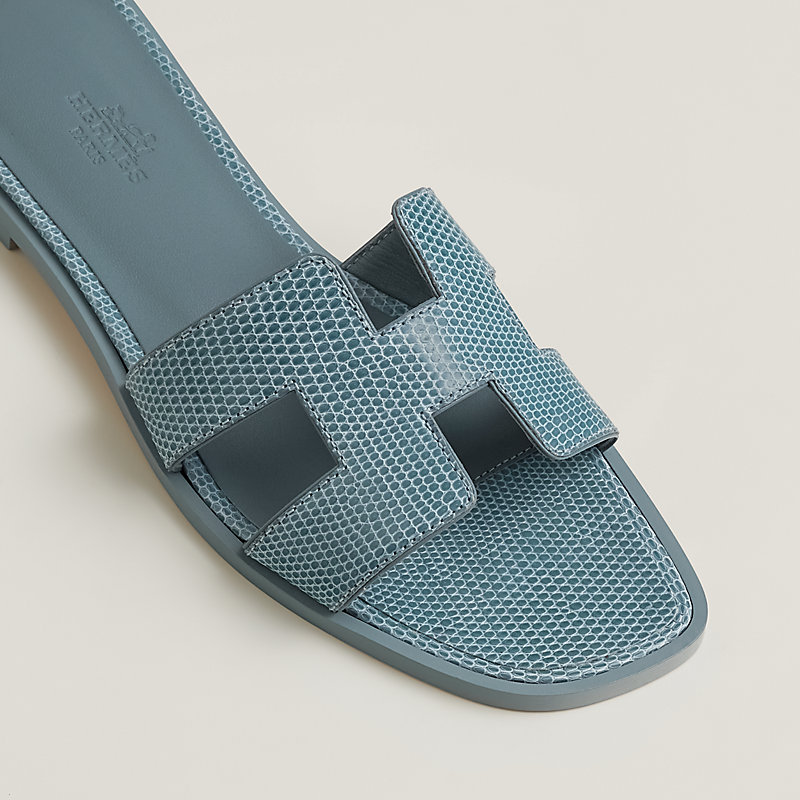 HERMES Oran Blue Slippers - 图片 4
