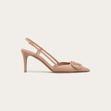 VALENTINO Calfskin heels with back trim (heel height 8cm)