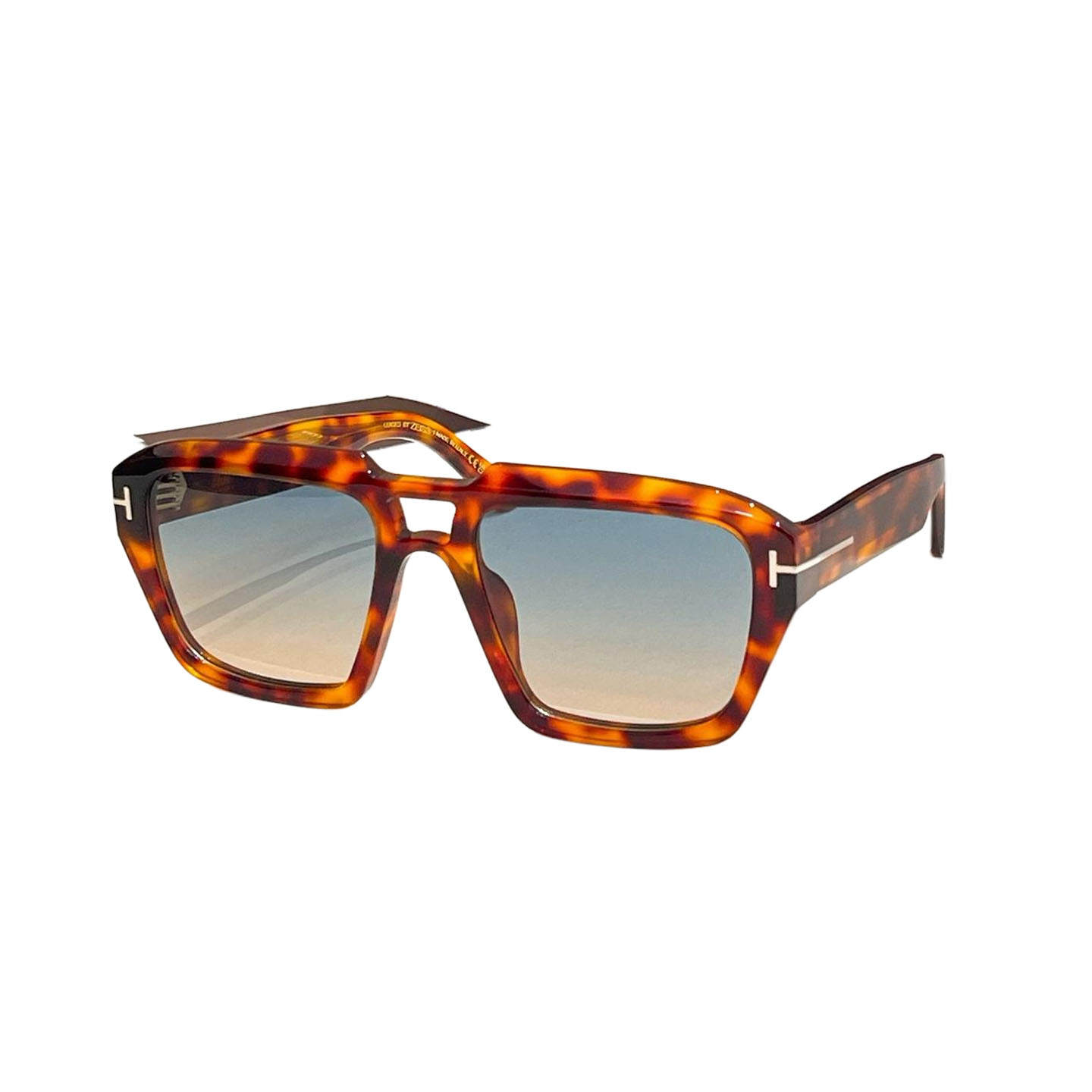 Tom Ford square frame glasses leopard apricot/leopard rust/yellow black/orange brown/tawny black/black/leopard blue/black brown color Size 56口19-140 - 图片 7